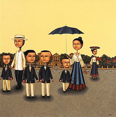 La Juventud de Manila (The Youth of Manila) by Dominic Rubio - Auction record, sale price, and art valuation. Compare with similar artists and explore comparable artworks.