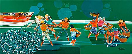 A Good Catch by Oscar Deveza Zalameda - Auction record, sale price, and art valuation. Compare with similar artists and explore comparable artworks.