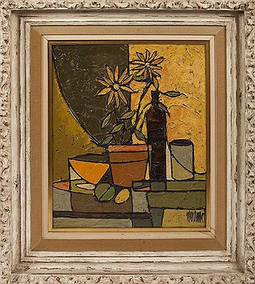 Still Life with Potted Flowers and Other Objects