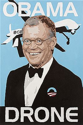 DAVID LETTERMAN = OBAMA DRONE, 2013