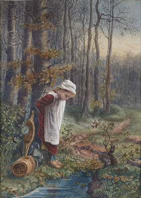 Flicka vid bäck by William Fulton Brown - Auction record, sale price, and art valuation. Compare with similar artists and explore comparable artworks.