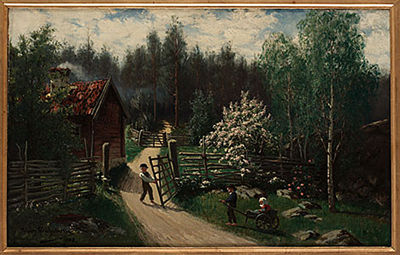 Lekande barn