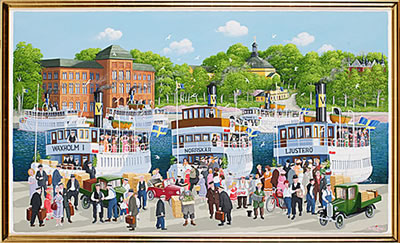 Sommarmorgon vid Stockholms ström