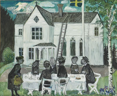 Kyrkkaffe by Olle Nordberg - Auction record, sale price, and art valuation. Compare with similar artists and explore comparable artworks.
