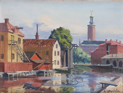 Stockholmsvy med stadshuset