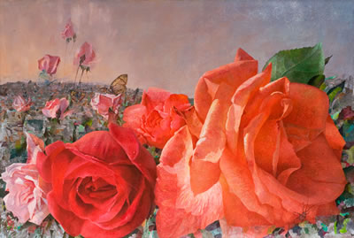 Landscape with flowers