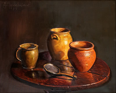 Still life with jars