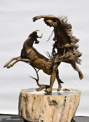 Indian brave and Eagle and Maiden with young buck. (2)