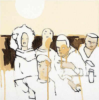 Portrait of Anthony Lister: Self Portrait - New York Group 2005