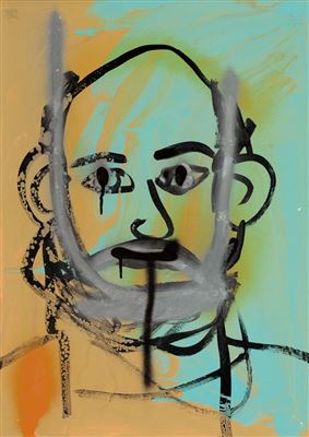 Portrait of Adam Cullen: Self Portrait as Al Grasby 1998
