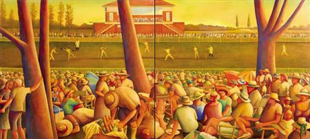 Tribute to Allan Border 1993-94 by Bob Marchant - Auction record, sale price, and art valuation. Compare with similar artists and explore comparable artworks.