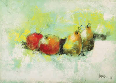 Tavern with pears and apples by Juan Chamizo - Auction record, sale price, and art valuation. Compare with similar artists and explore comparable artworks.