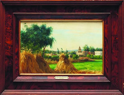 Paisaje mexicano (Vista de hacienda)