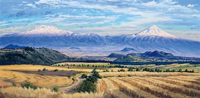 Sample artwork by Jorge Obregon (Born 1972), known for painting, landscape - View similar artists and auction records