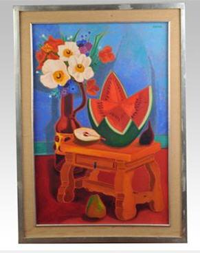 "Sandía y flores" by Jose Julio Gaona - Auction record, sale price, and art valuation. Compare with similar artists and explore comparable artworks.