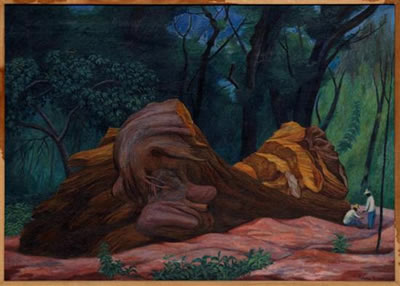 Sample artwork by Feliciano Pena (1915 - 1982), known for mountain scene, portrait, figure and and botanical painting, sculpture, engraving - View similar artists and auction records