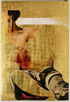 Desnudo con oro de hoja, 1990