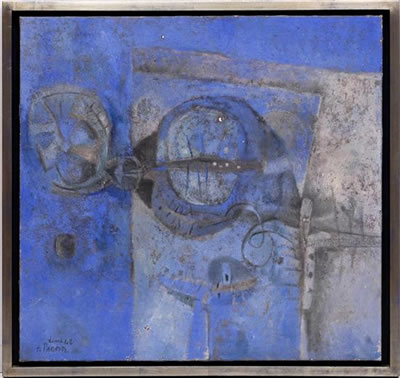 Abstracto en azul by Tomas Parra - Auction record, sale price, and art valuation. Compare with similar artists and explore comparable artworks.