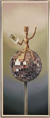 Sample artwork by Jorge Luna (Born 1961), known for realist still life and landscape painting with super-imposed abstractions - View similar artists and auction records