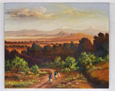 Paisaje con volcanes by Leon Belauzaran - Auction record, sale price, and art valuation. Compare with similar artists and explore comparable artworks.