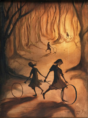 Sample artwork by Marysole Worner Baz (Born 1926), known for abstract figurative painting and drawing, symbolism - View similar artists and auction records