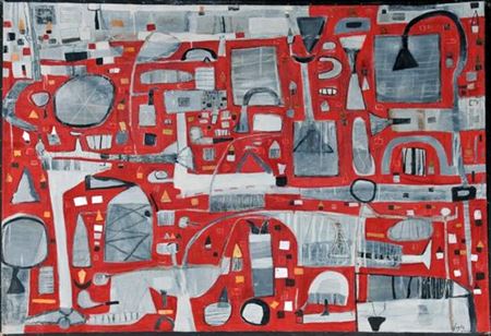 Sample artwork by Ruben Leyva (Born 1953), known for abstract painting, childlike images - View similar artists and auction records