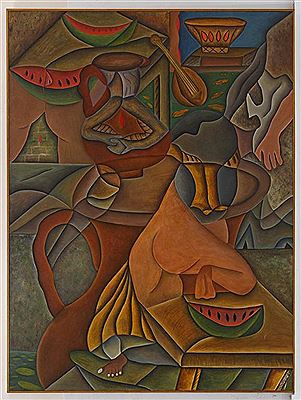 Sample artwork by Jose Romo (1953 - 2016), known for painting - View similar artists and auction records