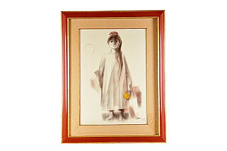 Niña con flor amarilla
