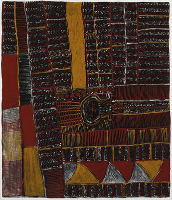 Kulama (Yam) Ceremony in Rain 1999 by Kitty Kantilla - Auction record, sale price, and art valuation. Compare with similar artists and explore comparable artworks.