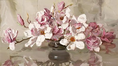 Magnolias by Alan Douglas Baker - Auction record, sale price, and art valuation. Compare with similar artists and explore comparable artworks.