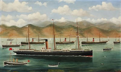 Departure of the SS Waiwera