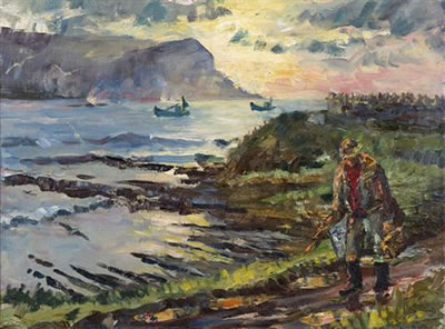 Portrait of William Beckwith McInnes: Landscape and Self Portrait