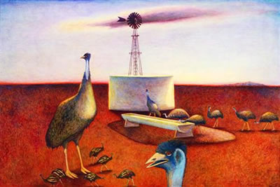 Emus at the Cattle Station