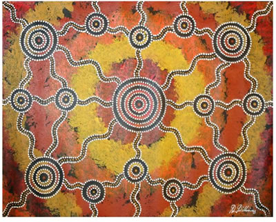 Wiradjuri Campsite by Wayne Williams - Auction record, sale price, and art valuation. Compare with similar artists and explore comparable artworks.