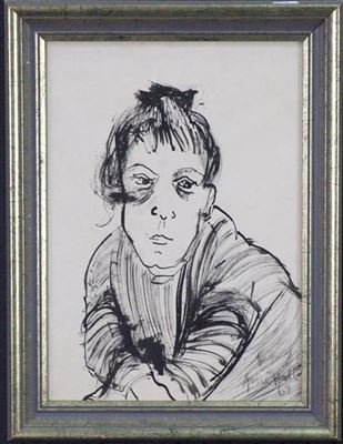 Portrait of Anne Marie Hall: Self-portrait