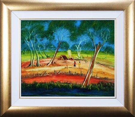 Bush Camp by Nick Petali - Auction record, sale price, and art valuation. Compare with similar artists and explore comparable artworks.