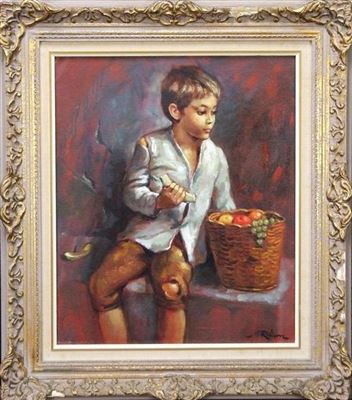 Boy with Fruit Basket