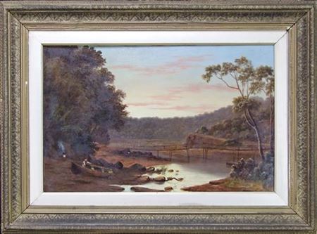 River Camp Landscape by Valentine Delawarr - Auction record, sale price, and art valuation. Compare with similar artists and explore comparable artworks.