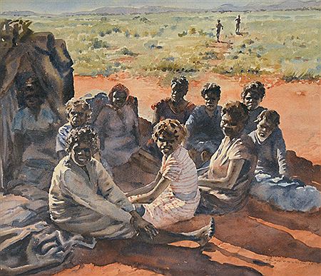 Sample artwork by Helen Baldwin (1912 - 2021), known for aboriginal portrait, genre painting - View similar artists and auction records