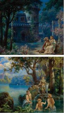 A pair of paintings (untitled)