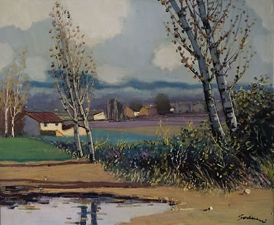 Sample artwork by Antonio M Sadurni i Albana (1927 - 2014), known for landscape painting and printmaking. - View similar artists and auction records