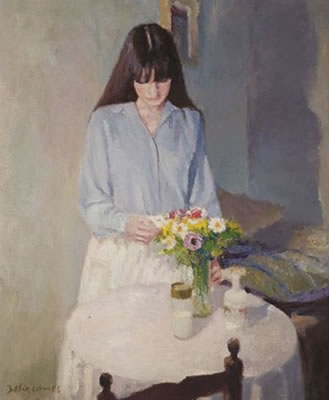 Interior con figura