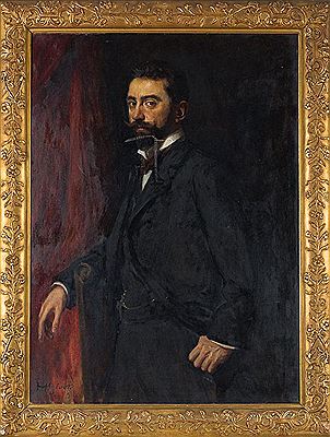 Eleganter bärtiger Herr in grauem Anzug an Geländer gelehnt. by Joseph Block - Auction record, sale price, and art valuation. Compare with similar artists and explore comparable artworks.
