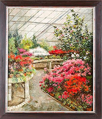 Sample artwork by Siegfried Rochel (1904 - 1985), known for floral, shrubs and tree landscape painting, still life, graphic arts - View similar artists and auction records
