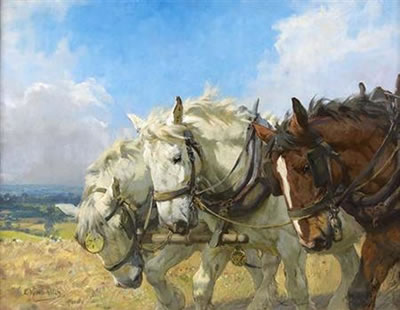 Sample artwork by Lucy Kemp Welch (1869 - 1958), known for equestrian painting - View similar artists and auction records