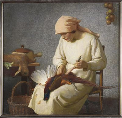 GIRL WITH PHEASANT