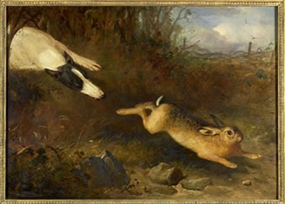 GREYHOUND IN PURSUIT OF A HARE by Thomas Woodward - Auction record, sale price, and art valuation. Compare with similar artists and explore comparable artworks.