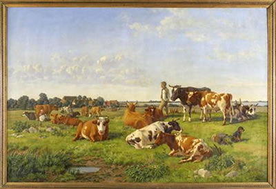 Sample artwork by Andreas Peter Madsen (1822 - 1911), known for animal and nature depictions - View similar artists and auction records