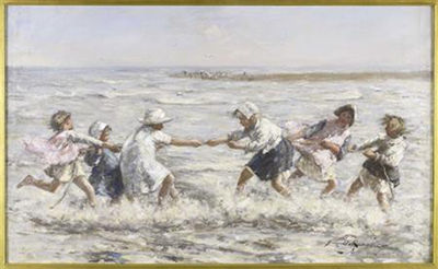 TUG OF WAR by Robert Gemmell Hutchison - Auction record, sale price, and art valuation. Compare with similar artists and explore comparable artworks.