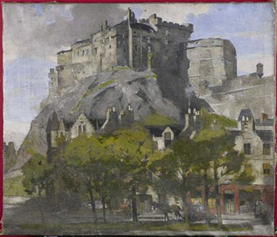 EDINBURGH CASTLE FROM THE GRASSMARKET